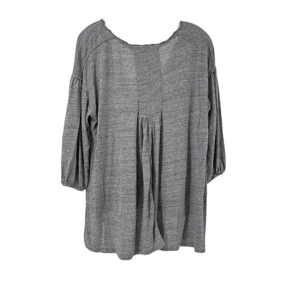 Free People Tunic Gray Bohemian Relaxed Fit Balloon Sleeve We The Free Size XS - Picture 2 of 9